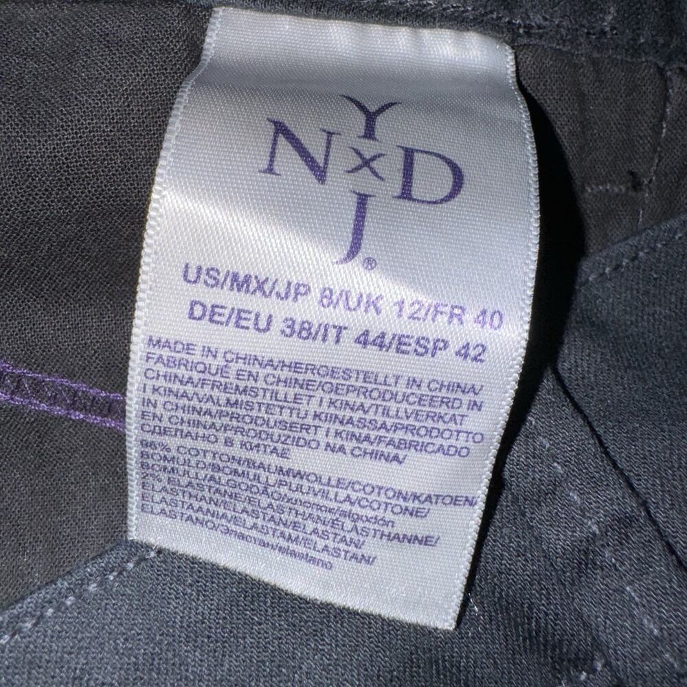 Not Your Daughters Jeans Lift Tuck Technology Rhinestone Ankle Black Size 8 - Picture 5 of 6